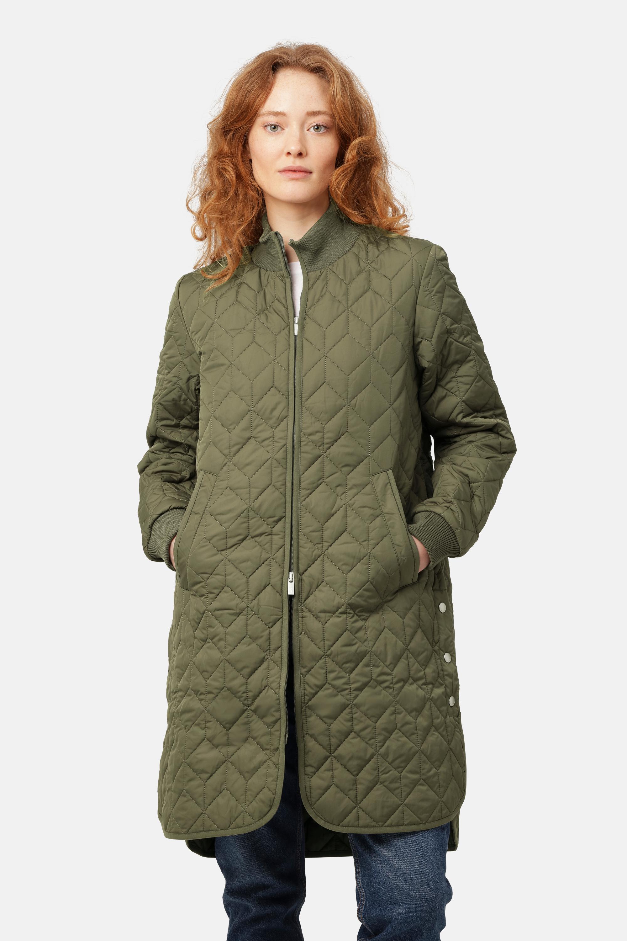 Lang Quiltet Jakke - Army